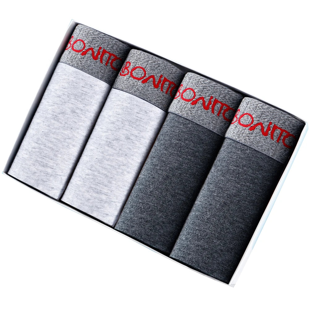 4 Pieces Mens Underwear Boxers Underwear Male